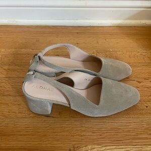 Aloha Suede Beige Block Heel Pumps 8/8.5/39